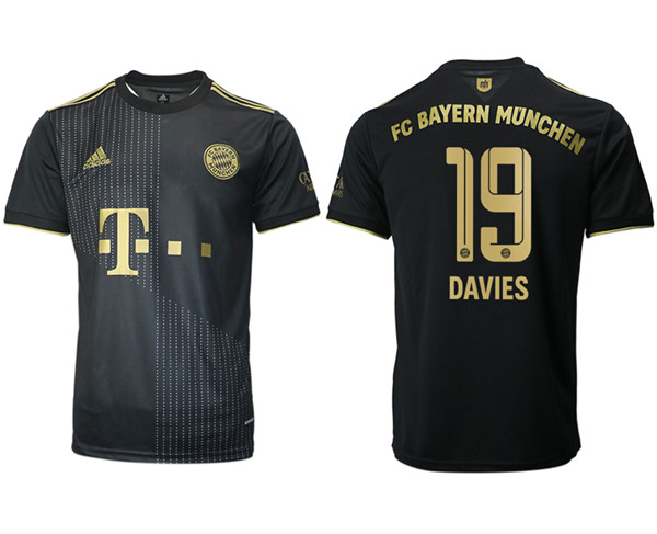 Men's FC Bayern München #19 Alphonso Davies Black Away Soccer Jersey